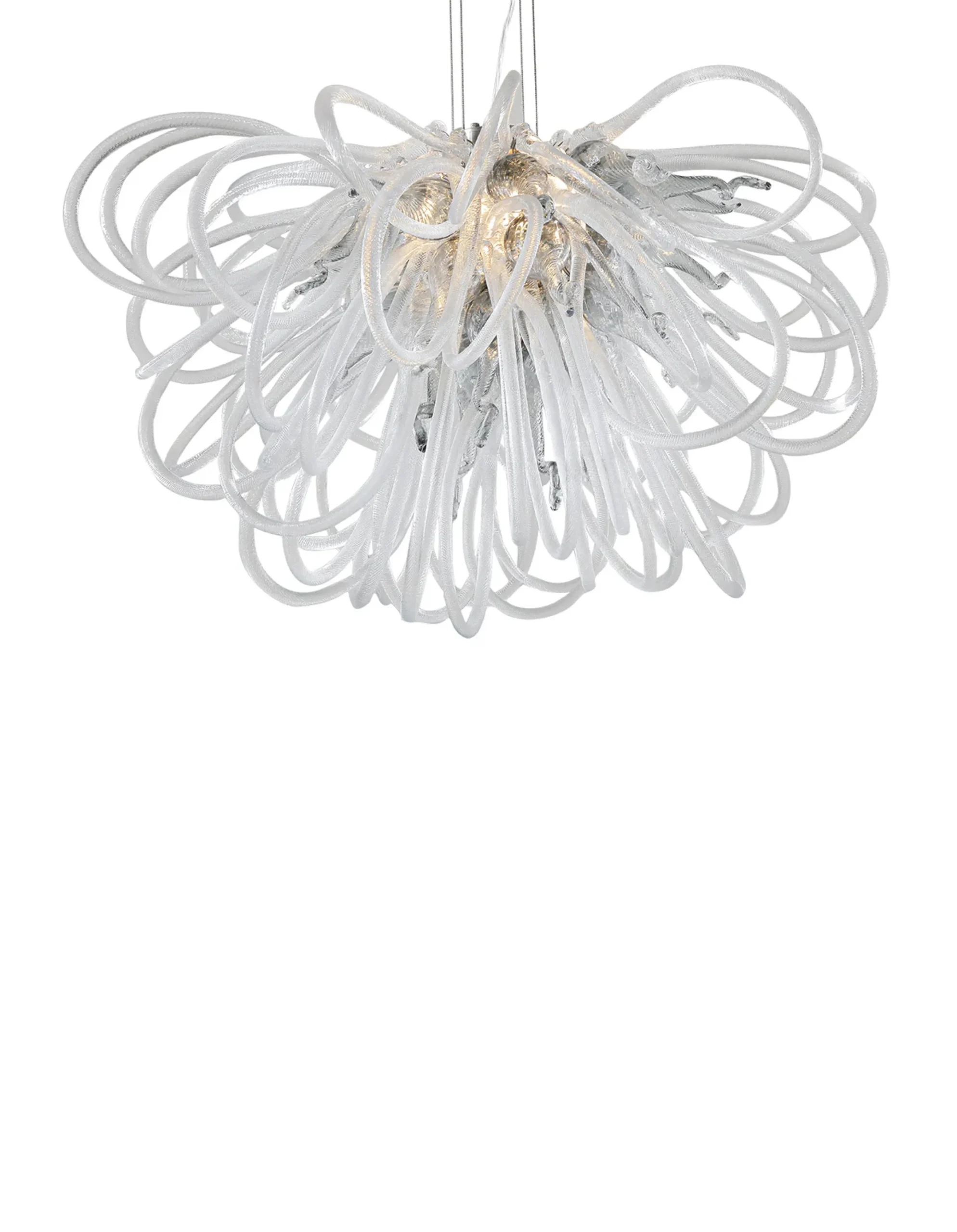 Viz Glass Orion Smoke Grey Small Blown Glass Chandelier
