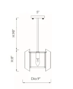 Viz Glass P-D3-1PN Vela Pendant