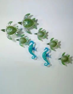Viz Glass 7823SIR Tropical Sea Turtle Wall Art