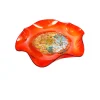 Viz Glass Sunset Blaze: Handblown Glass Platter (Item #7602TB)